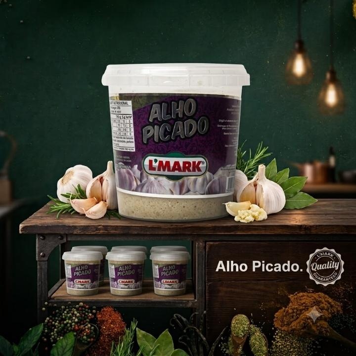 Linha Completa Alho Picado Lmark - L'Mark Temperos e Condimentos Artesanais - Fabrica em Palmas TO