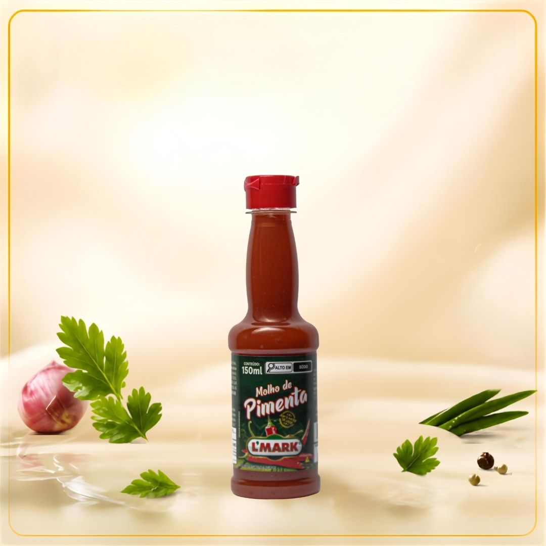 Molho de Pimenta 150ml - L'Mark Temperos e Condimentos Artesanais - Fabrica em Palmas TO