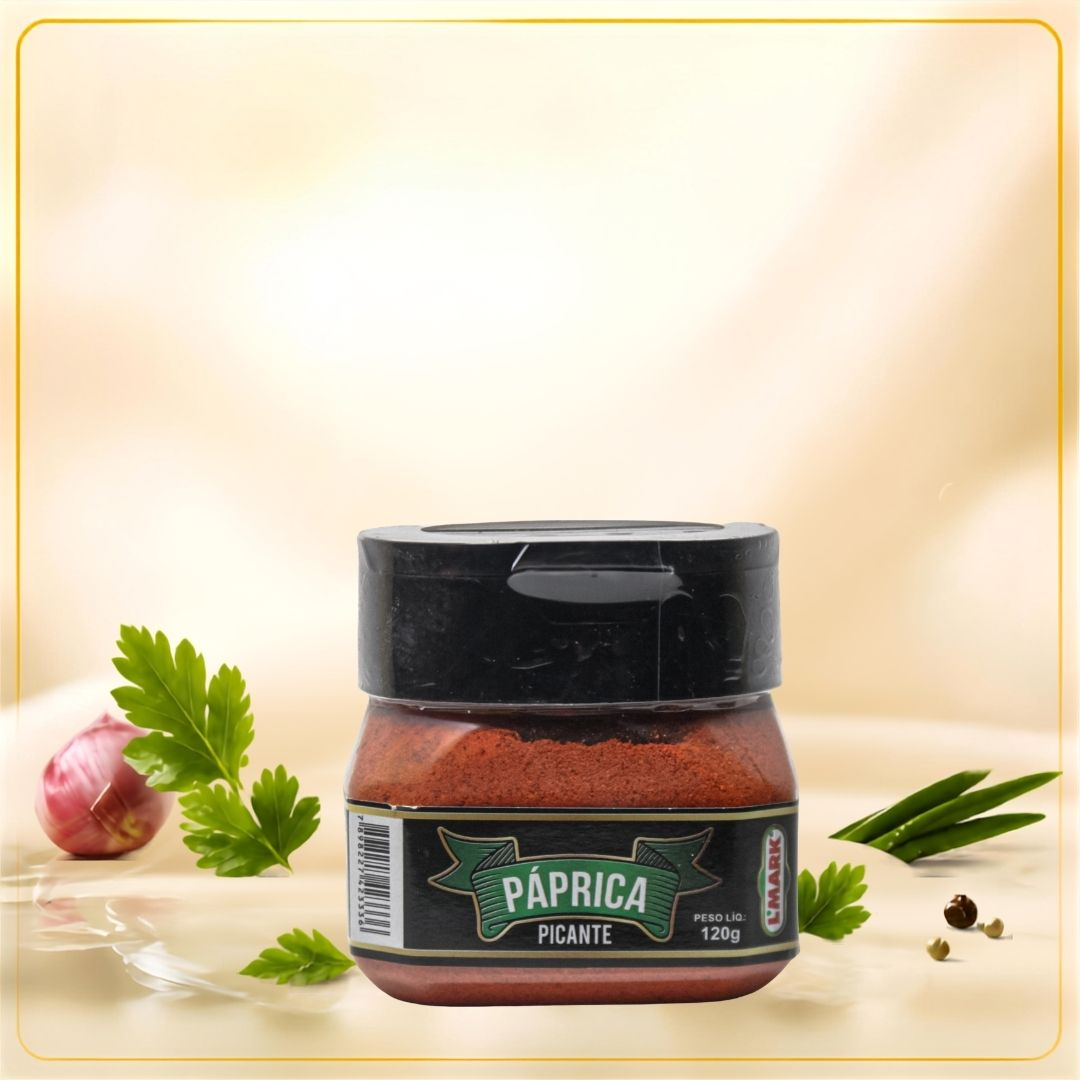 Paprica Picante 120g - L'Mark Temperos e Condimentos Artesanais - Fabrica em Palmas TO
