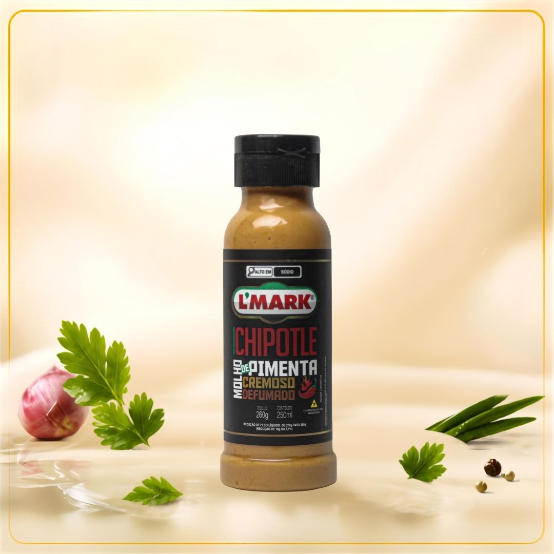 Molho Chipotle Cremoso Defumado 250ml - L'Mark Temperos e Condimentos Artesanais - Fabrica em Palmas TO