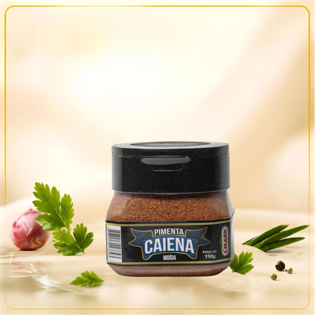 Pimenta Caiena Moida 110g - L'Mark Temperos e Condimentos Artesanais - Fabrica em Palmas TO