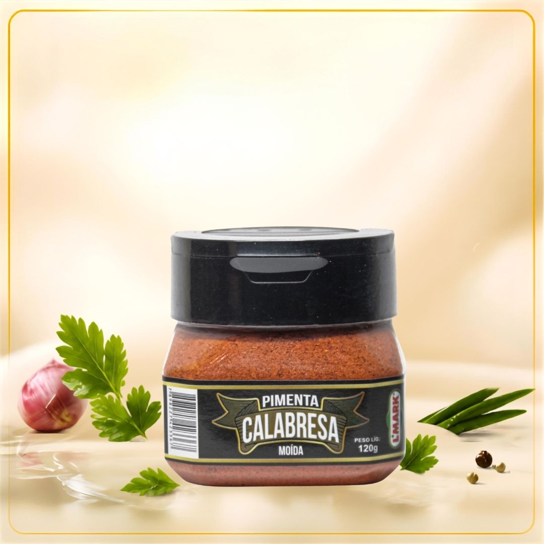 Pimenta Calabresa Moida 120g - L'Mark Temperos e Condimentos Artesanais - Fabrica em Palmas TO