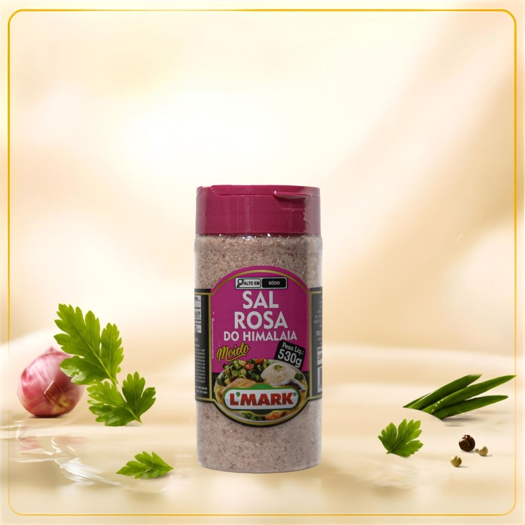 Sal Rosa do Himalaia Puro (Moído 530g & Grosso 490g)