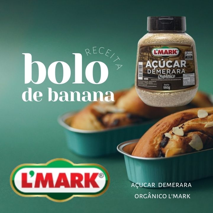 Bolo de Banana com Açucar Demarara Orgânico em Palmas L mark Temperos