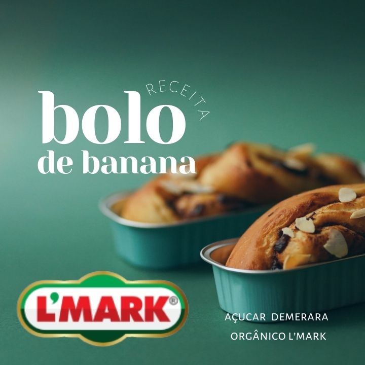 Bolo de Banana com Açucar Demarara Orgânico em Palmas L mark Temperos